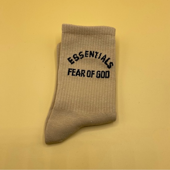 Essentials Tan Casual Crew Socks - Picture 2 of 3